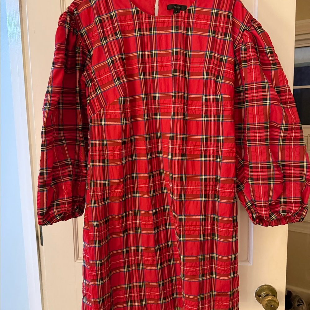 J Crew balloon sleeve shift dress